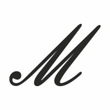 adesivo PRESPAZIATO LETTERA  M