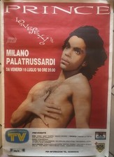 MANIFESTO,POSTER,vintage PRINCE Lovesexy 1988 PALATRUSSARDI MILANO CONCERT MUSIC