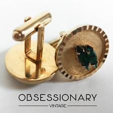 Gemelli rotondi dorati vintage