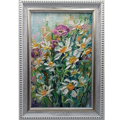 Dipinto olio fiori selvatici