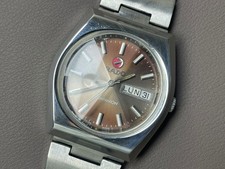 Orologio Uomo Vintage Rado Companion Automatico Quadrante Marrone 37mm