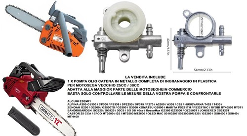 Pompa olio catena motosega - olio,