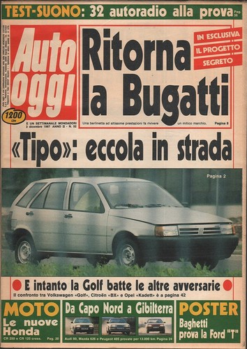 Rivista auto oggi - anno, 1987