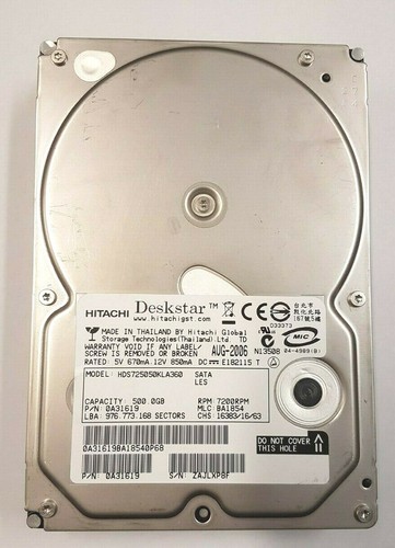 Hitachi deskstar 500gb - hitachi,