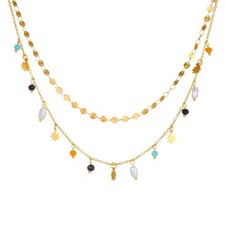 Collana doppio strato catena - collana, a