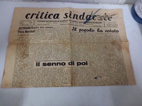 Giornale critica sindacale - sindacale, 20
