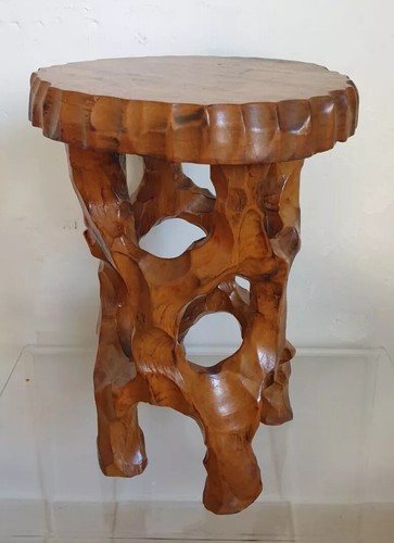 Ancien tabouret biomorphique - ancien,