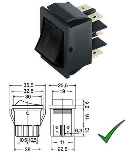 Deviatore bilanciere 250v - deviatore, a