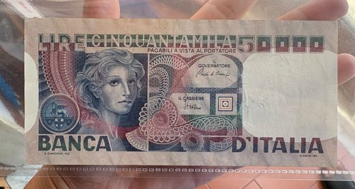 50000 lire 1980 volto - 50000,