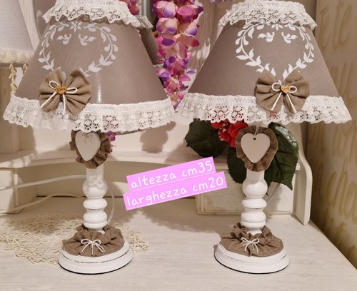Coppia lampade shabby chic - coppia,
