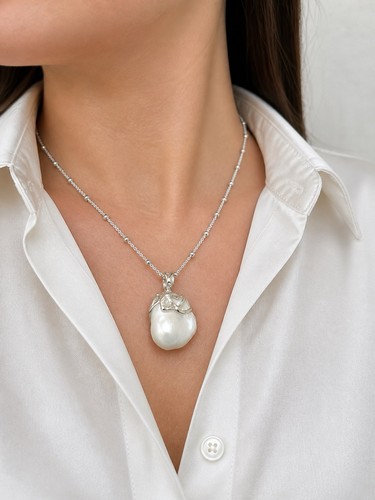 Collana perla barocca naturale - perla,