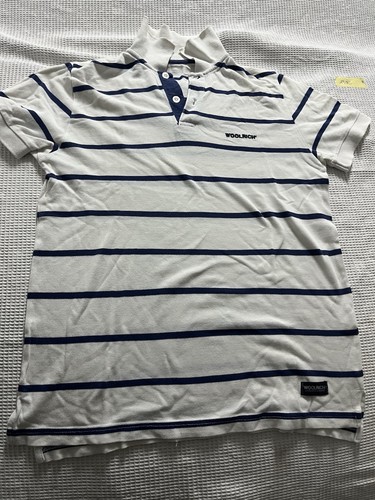 Polo woolrich bianca righe - bianca, a