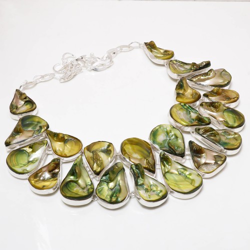 Collana verde madreperla
