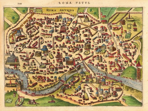 Poster vintage 1572 - , mappa