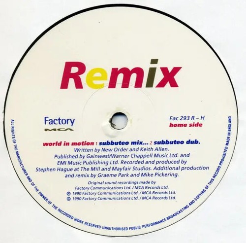 New order world - world, motion