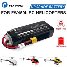 Fly Wing FW450L V2.5 V3 Bell UH-1 Elicottero RC 14.8V 5000mAh 4S Batteria Battery