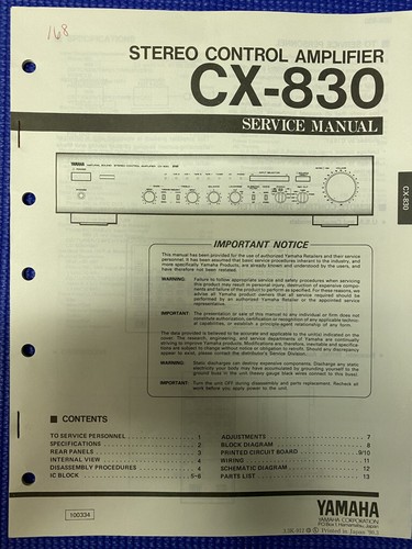 Yamaha 830 cx830 manuale - cx-830, di