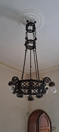 Lampadario antico ferro