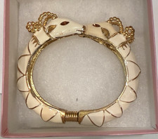 BRACCIALE KENNETH JAY LANE VINTAGE FIRMATO SMALTO TESTA DI MONTONE
