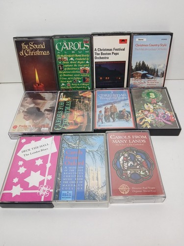 Christmas music cassette tape - christmas,