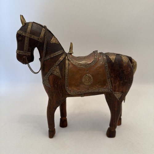 Statua legno cavallo figura - legno,