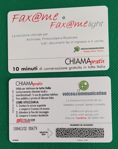 Scheda telefonica nuova - , tipo
