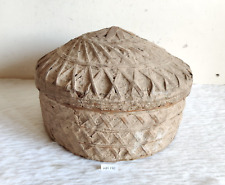 Antico Handcrafted Bella di Legno Serpente Charmer's Cesto da Collezione WN141