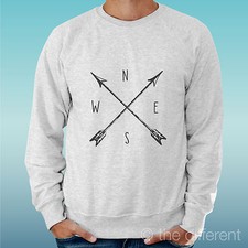 Mens Sweatshirt Grey Compass