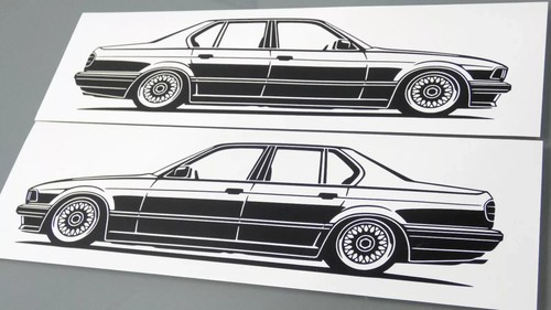 Adesivo bmw e32 - bmw, e23