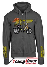 malaguti fifty top 1985 nero felpa zip con cappuccio