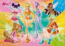 Cialda WINX COLORS Decorazione Torta Ostia o Zucchero Pasticceria  