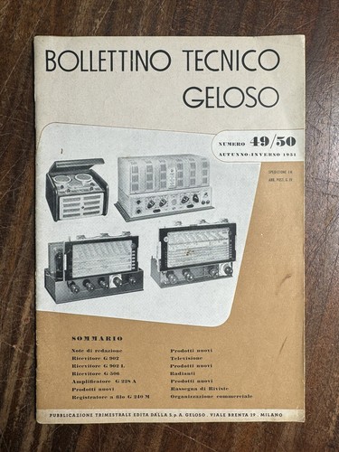 Bollettino tecnico geloso - tecnico, #