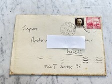 VECCHIA BUSTA VIAGGIATA CON LETTERA INTERNA OLD TRAVELED ENVELOPE