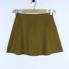 Gonna Zara Taglia S Donna Logo Comodo Cotone Pratico Tinta Unita Marrone Woman