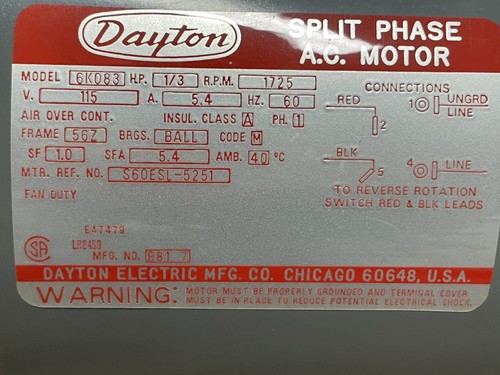 Dayton 6k083 motore - dayton,