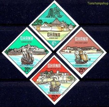 Ghana 1967 Navi Barche Vela Castelli Fortezza Gold Mining Cacao Imperf MNH