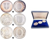 SVIZZERA Lugano Ticino Stefano Franscini Trittico Medaglie ARGENTO