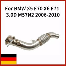 SCARICO ACCIAIO INOX DECAT DOWNPIPE PER BMW X5 E70 X6 E71 3.0d M57N2 06-10 DE