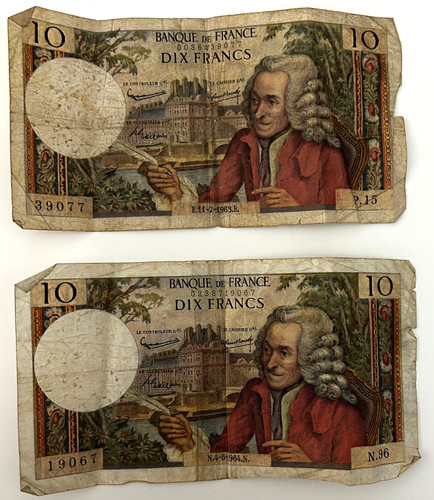 Billetes francos - billetes, de