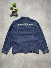 Karl Kani Jacket Man Denim Brillantini Vintage Anni 90 - Size L - Oversize Fit