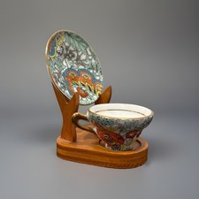 Rosina ENGLAND MINI Bone China set da tè tazza/piattino e pezzo da esposizione in legno - numerato