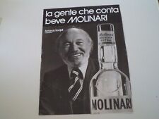 advertising Pubblicità 1975 SAMBUCA  MOLINARI e ARMANDO TROVAJOLI