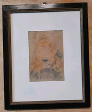 Cesare Peruzzi Pastelli su carta "Ritratto di ragazza"