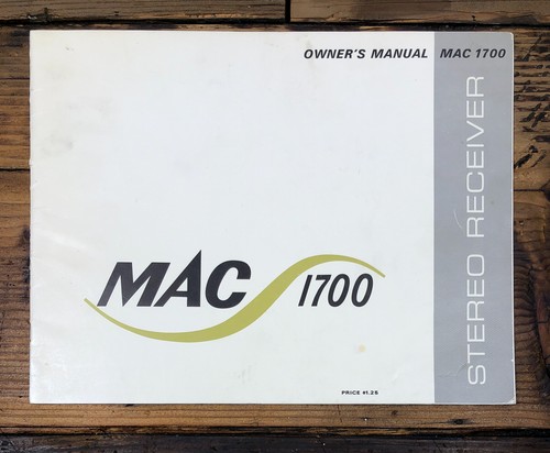Mcintosh mac 1700 ricevitore - mac,