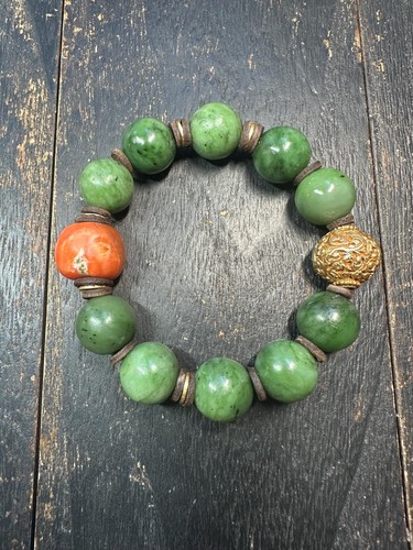 Bracciale giada verde - bracciale, in