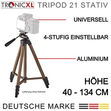 360° Cavalletto per Fotocamera Treppiede DSLR Alluminio 130cm per Canon Nikon