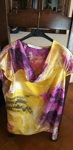 Bluse maglietta gialla viola - 2,