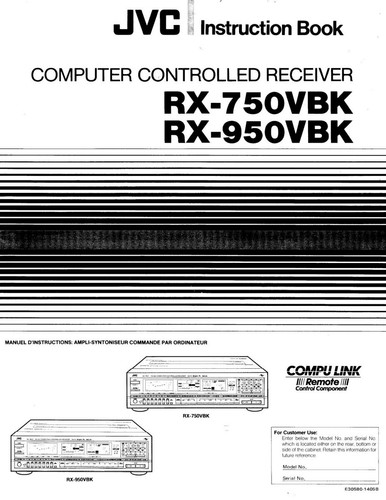 Jvc 750vbk 950vbk - jvc, rx-950vbk