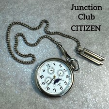 Orologio da Tasca Citizen Fasi Lunari Triplo Calendario Vintage Funzionante