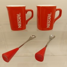 Nescafé mug 2 tazzine caffé Con Cucchiaino thé cups coffee 7,5x6 nescafè